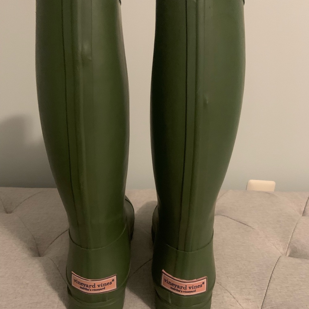 Vineyard Vines Olive Rain Boots